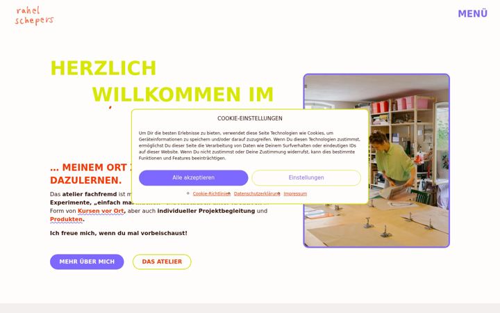 Screenshot του atelierfachfremd.de