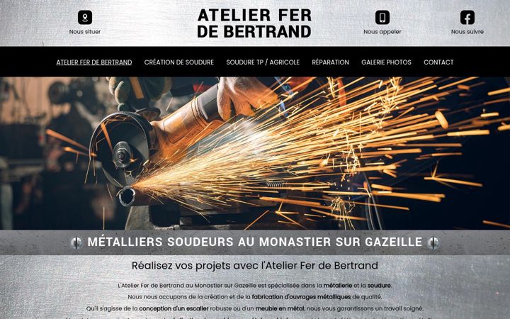 Screenshot of atelierferdebertrand.fr