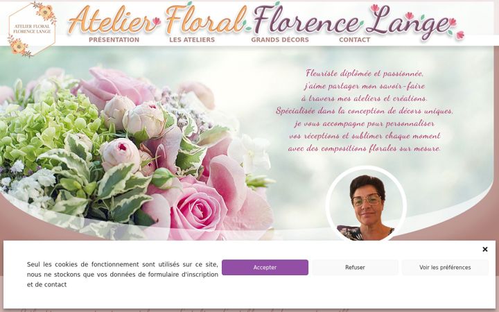 Screenshot of atelierfloralflorencelange.com