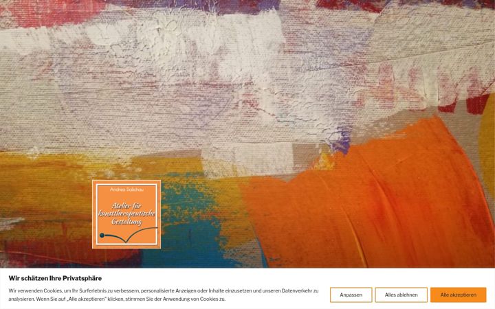 Screenshot of atelierfuerkunsttherapeutischegestaltung.de