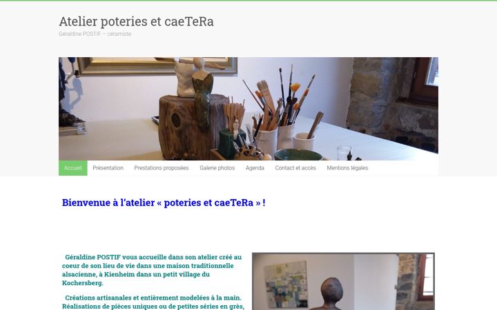 Screenshot ta' ateliergeraldinepostif.com