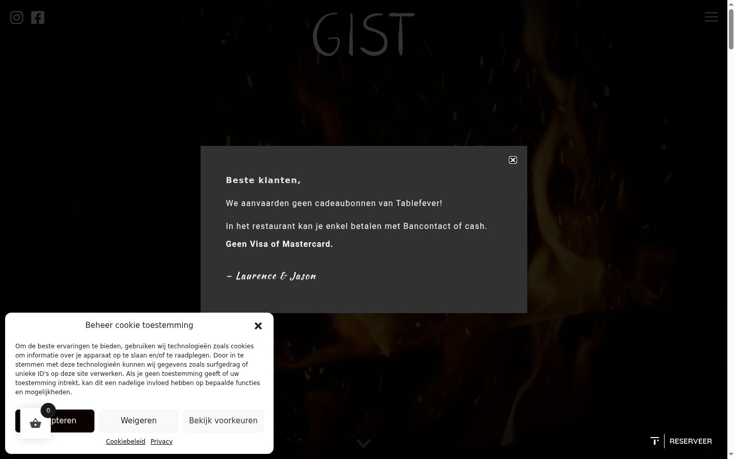 Screenshot tal-banner tal-kunsens muri qabel kwalunkwe interazzjoni