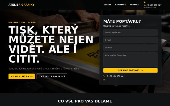 Screenshot of ateliergrafiky.cz