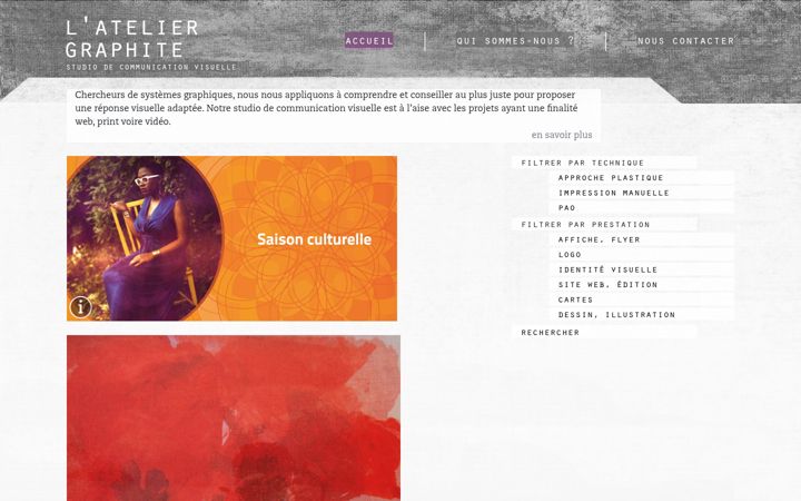 Screenshot of ateliergraphite.com