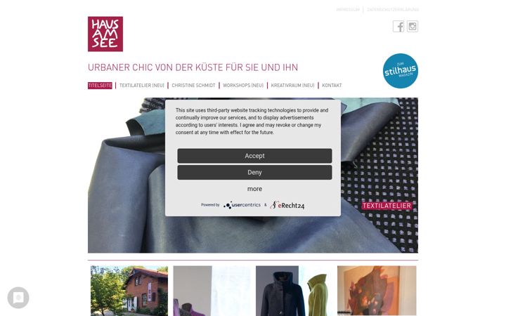 Screenshot του atelierhausamsee-panker.de