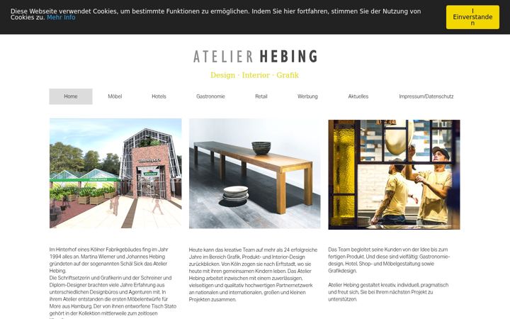 Screenshot του atelierhebing.de