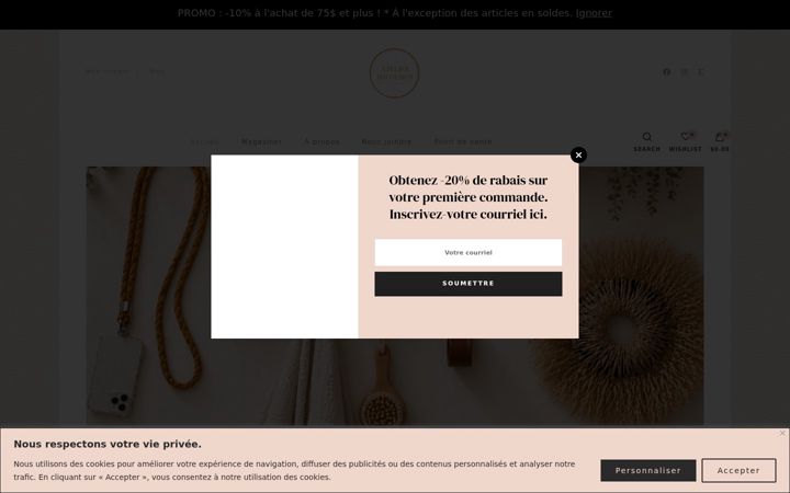 Screenshot van atelierhmdesign.ca