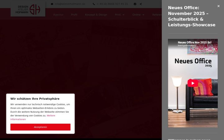 Screenshot του atelierhofmann.de