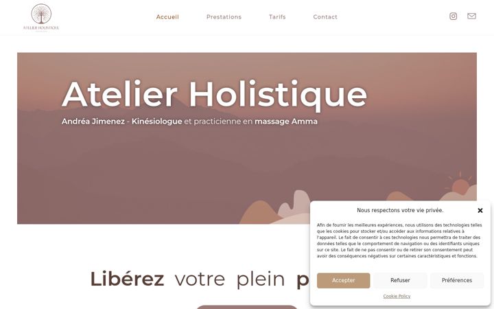 Screenshot of atelierholistique.com