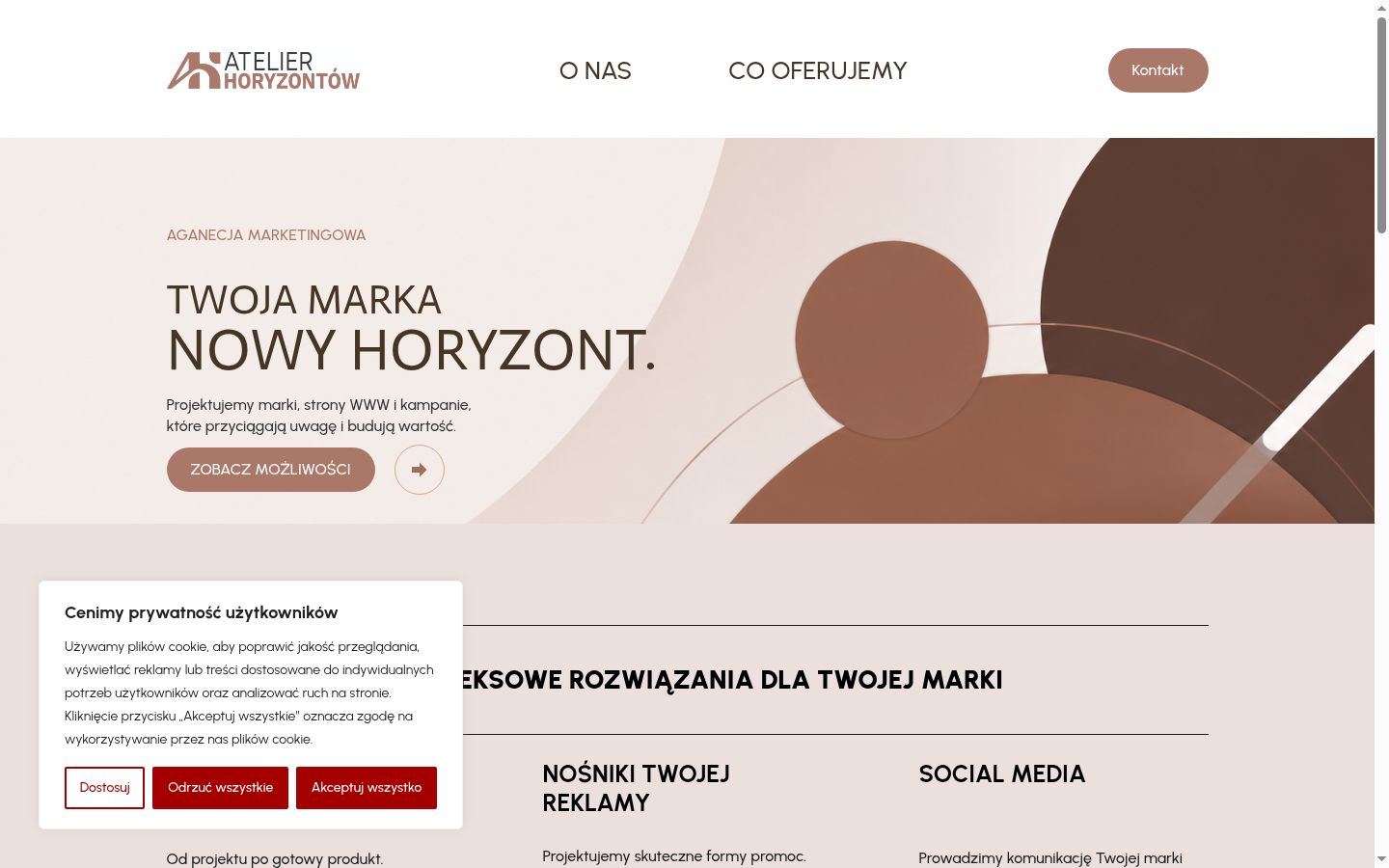 Ekrānuzņēmums ar piekrišanas baneri, kas tika rādīts pirms jebkādas mijiedarbības