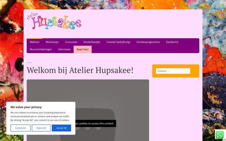 Snímek obrazovky atelierhupsakee.nl