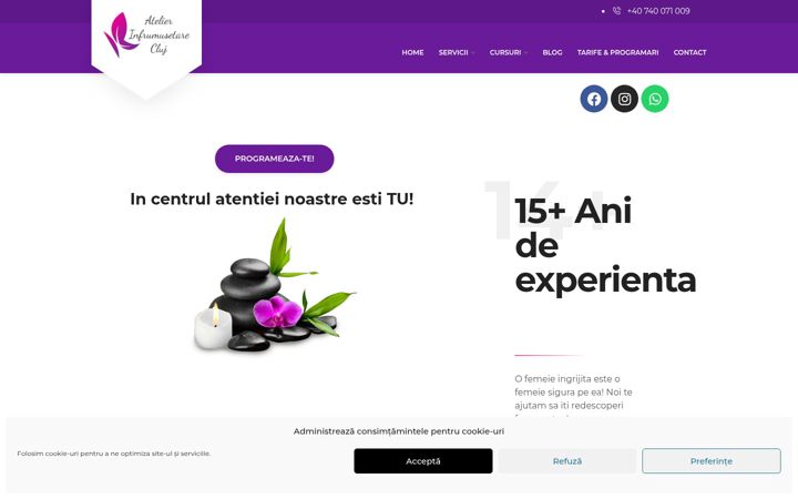 Screenshot of atelierinfrumusetarecluj.ro