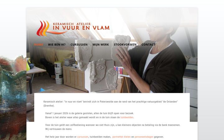 Snímek obrazovky atelierinvuurenvlam.nl