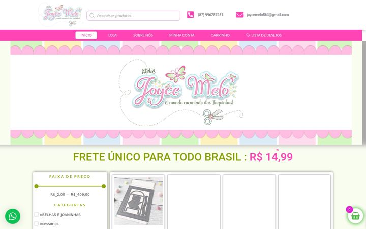 Screenshot of atelierjoycemelo.com.br
