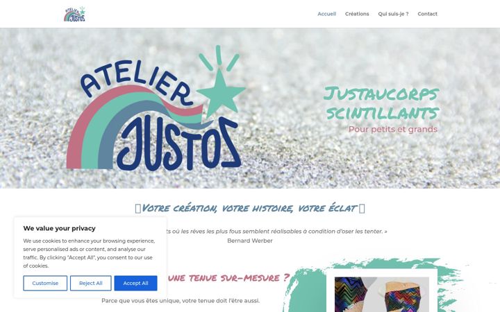 Screenshot of atelierjustoz.com