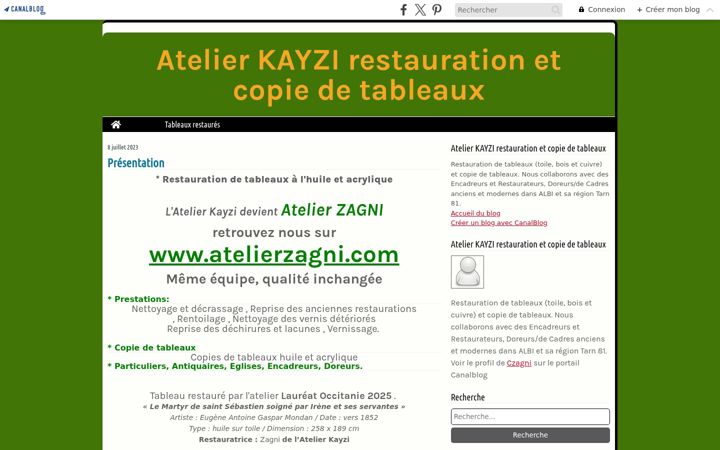 Screenshot of atelierkayzi.com
