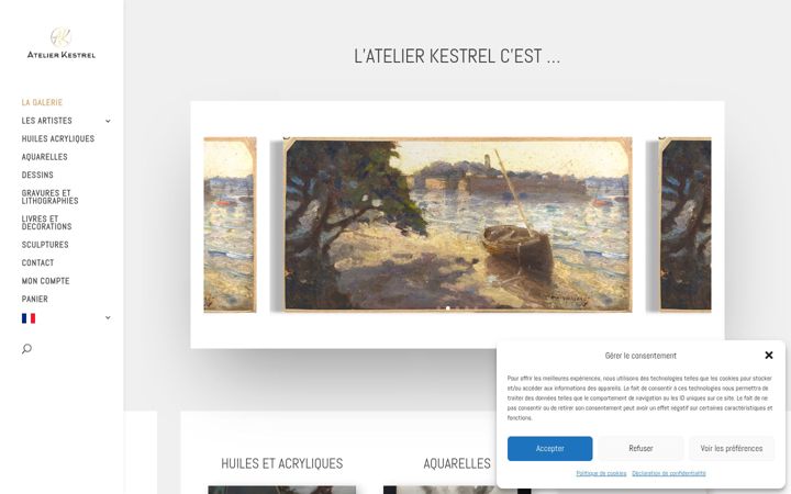 Captura de pantalla de atelierkestrel.com