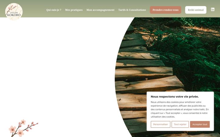 Screenshot of atelierkokoro-helene.com