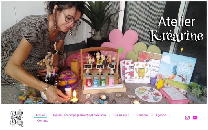 Screenshot of atelierkrearine.com