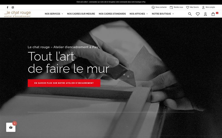 Screenshot of atelierlechatrouge.com