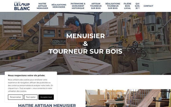 Screenshot of atelierleloupblanc.fr