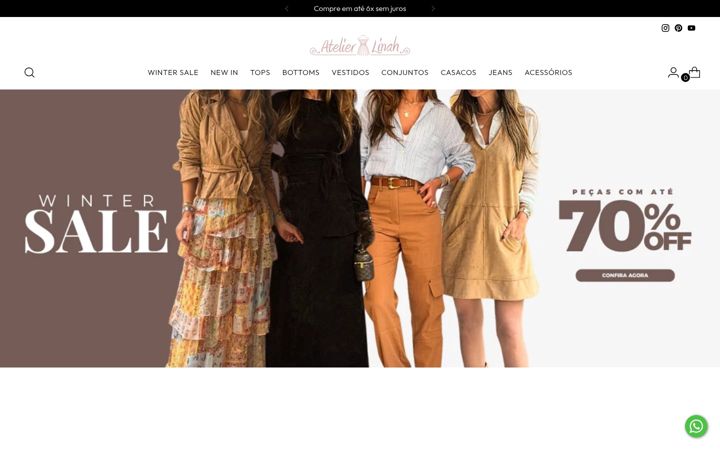 Screenshot of atelierlinah.com.br
