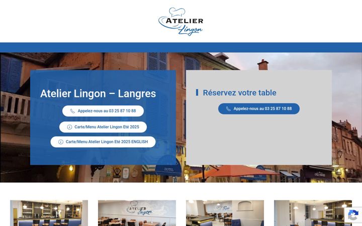 Screenshot of atelierlingon.fr