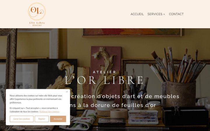 Screenshot of atelierlorlibre.fr