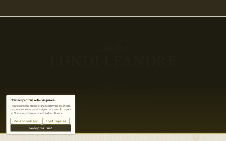 Snímek obrazovky atelierlundileandre.com