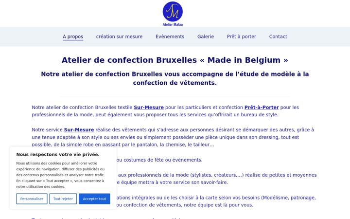 Screenshot of ateliermafao.be