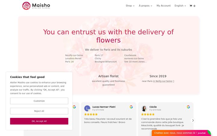 Screenshot of ateliermaisho.fr