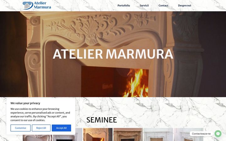 Screenshot of ateliermarmura.ro