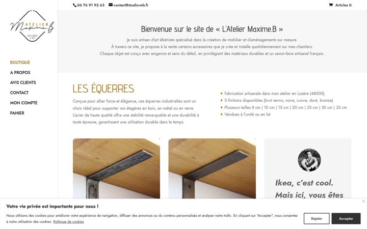 Screenshot of ateliermaximeb.com