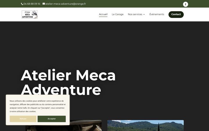 Skærmbillede af ateliermecaadventure.fr