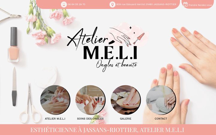 Skærmbillede af ateliermeli.fr