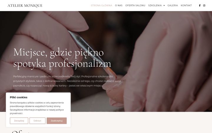 Screenshot of ateliermonique.pl