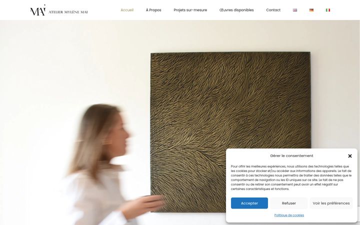 Екранна снимка на ateliermylenemai.com