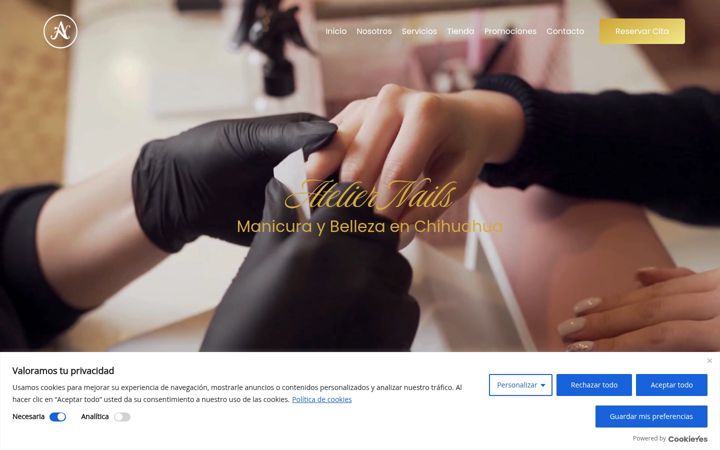Screenshot of ateliernailscuu.com