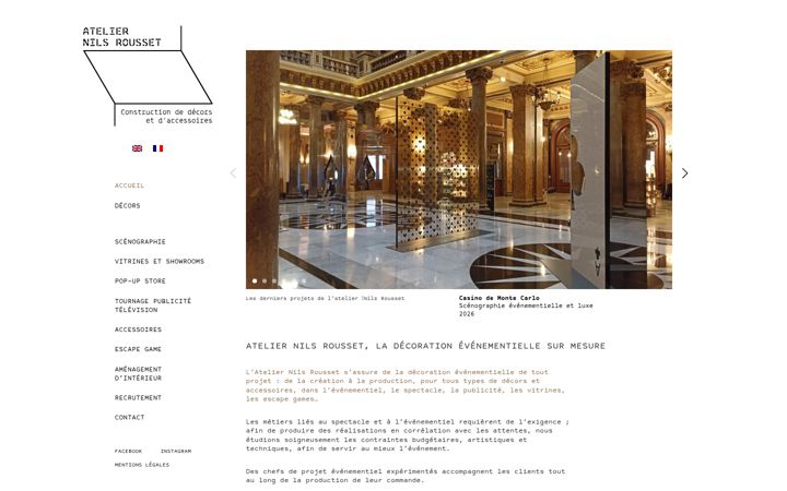Snímek obrazovky ateliernilsrousset.fr
