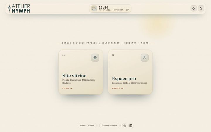 Screenshot of ateliernymph.fr