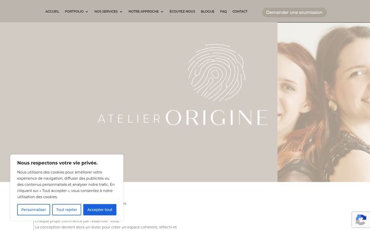 Screenshot of atelierorigine.com