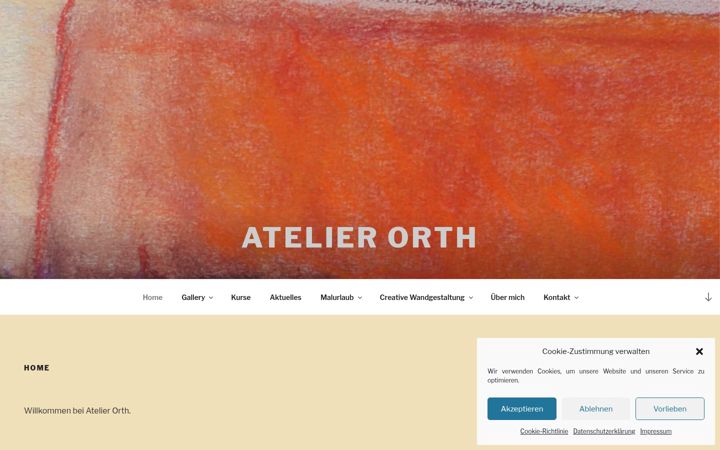 Screenshot of atelierorth.de