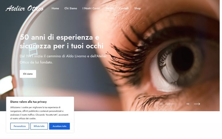 Screenshot of atelierottico.it