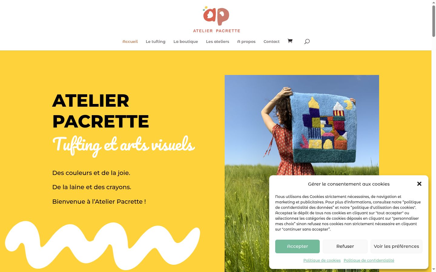 Screenshot del banner di consenso mostrato prima di qualsiasi interazione