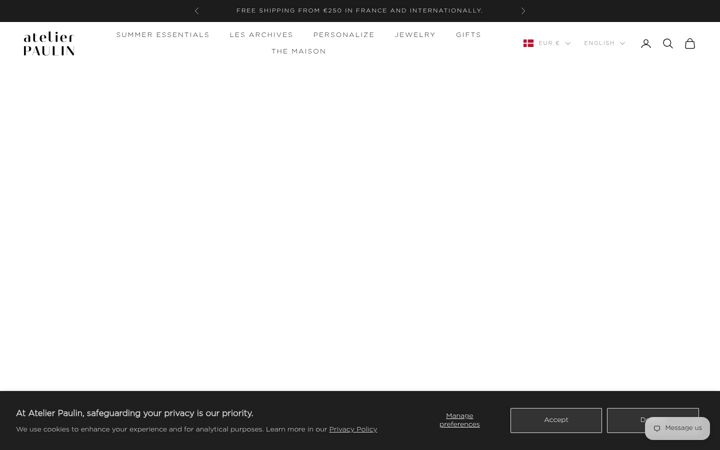 Screenshot of atelierpaulin.com