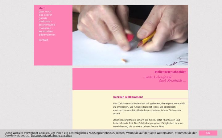 Screenshot of atelierpeterschneider.de