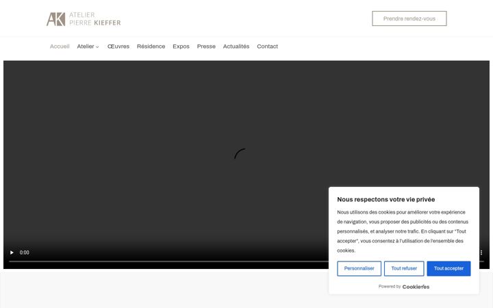 Screenshot of atelierpierrekieffer.com