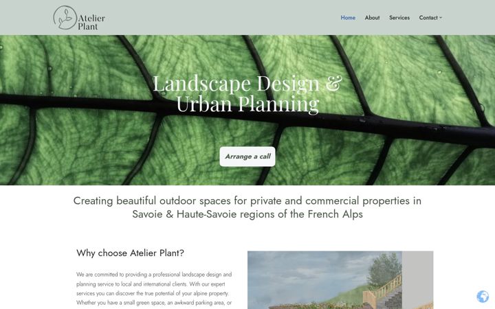 Screenshot of atelierplant.com