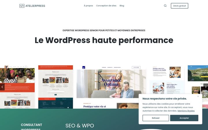 Screenshot of atelierpress.fr
