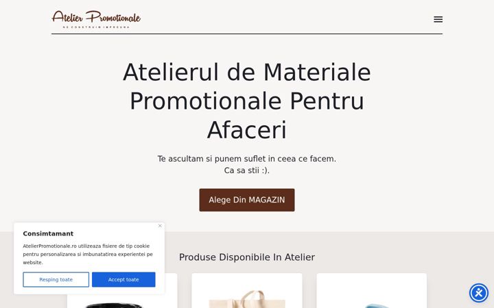 Screenshot of atelierpromotionale.ro